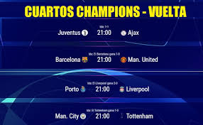Sábado 29 de mayo, olímpico de ataturk, turquía (21:00). Cuartos De Final De Champions Partidos Horarios Y Donde Ver Por Tv