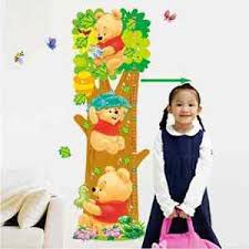 details about winnie the pooh growth chart wall sticker children height chart measure decal