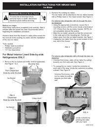 For ge electronic ice makers, there may be an on/off toggle switch. Ge Wr30x10093 Installation Instructions Pdf Download Manualslib