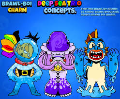 Brawl stars blog is the best website for brawl stars content, including news, guides, tips supercell has just dropped their newest update for brawl stars, featuring new brawlers, game modes brawl stars global release prediction. Brawl Boi Charm On Twitter Brawler Idea Deep Sea Trio Complete Levo Brawlstars Brawlstarsart Brawlstarsfanart Brawlstarsbrawleridea Deep Sea Trio Https T Co Zxj5vnqgfi