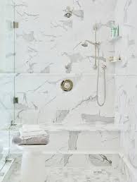 12 x 2 marble chair rail tile trim. Shower With Marble Chair Rail Transitional Bathroom