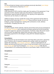 Interior Design Contract Template Letter Of Agreement 2 Contract Interior Design Interior Design Template Interior Decorator Business