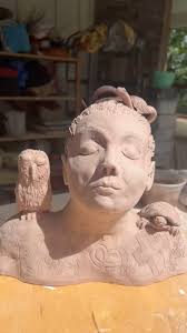 Some pieces just call you back to them over and over. Artists, can I get an  amen? This is my first larger sculpture and I need to be done, yet I can’t  be quite done. I keep seeing one…more…thing. ...