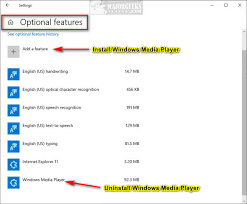 How To Install Or Uninstall Windows Media Player In Windows 10 - Majorgeeks