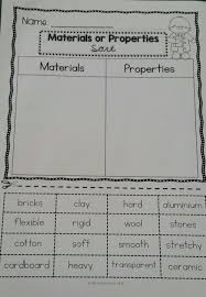 Materials And Properties Activities Science Worksheets Properties Of Materials Relief Teaching Ideas