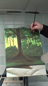 Möchten sie gern hübsche bilder auf leinwand malen, suchen aber nach. Malkurs Online Grosser Baum In Morgensonne Am Waldtumpel Malen Macht Spass