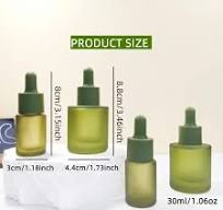 2Pcs 15/30ml Matte Green Glass Dropper Bottles Containers Portable Travel Set High-Quality for Essential Oils Fragrances Serums - AliExpress 66