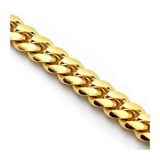 Made in italy 14k gold over silver 8 1/2 inch solid anchor chain bracelet. Real 14k Yellow Gold Solid Miami Cuban Link Mens Chain 4 Mm