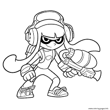 Edupics and kids coloring pages. Splatoon Inkling Girl Coloring Pages Printable