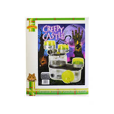 Hamsters love to divide their homes into separate areas for separate activities like eating, sleeping, playing and exercising. Creepy Castle Hamster Home Pet Warehouse