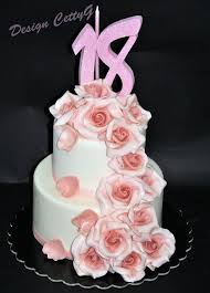 Le Torte Decorate Di Cettyg 18 Compleanno Cascata Di Rose Torte Di Compleanno Torte Di Buon Compleanno Torte