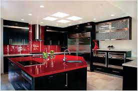 black and red modern kitchen hawk haven