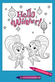 Here are some free printable coloring pages about the animated tv series shimmer and shine. Shimmer And Shine Winter Coloring Page Nickelodeon Parents