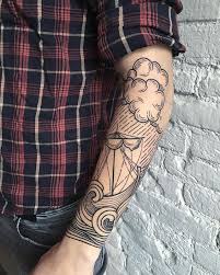 Black And White Nautical Half Sleeve Tattoo Designs Pin By Wing Chun Tam On Fernweh Tattoos Nautical Tattoo Tattoos Line Tattoos