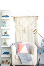 I think these curtains have such a hippie vibe. Diy Macrame Curtain Makeful