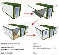 20ft 40ft prefab modular foldable expandable container living house