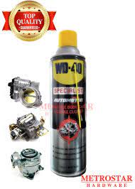 You want something that cleans. Wd 40 Specialist Automotive Throttle Body Carb Choke Cleaner