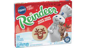 Pillsbury christmas cookies ready to bake. Pillsbury Shape Reindeer Sugar Cookie Dough Pillsbury Com