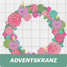 17,00 € * * preise inkl. Bunten Adventskranz Sticken Zweigart Sawitzki Gmbh Co Kg Adventskranz Advent Sticken