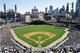 Detroit Tigers Comerica Park Wall Mural Detroit Tigers Detroit Skyline Detroit