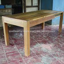 Modern european extensible marble top dining room table set round rotatable solid wood restaurant table with 6 chairs. Reclaimed Teak Solid Wood Dining Extension Table Buy Solid Teak Wood Extension Dining Table Reclaimed Teak Solid Wood Dining Table Indonesia Furniture Product On Alibaba Com