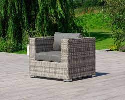 For more information please read the product description details. Ascot Outdoor Rattan Armchair Grey Rattan Direct