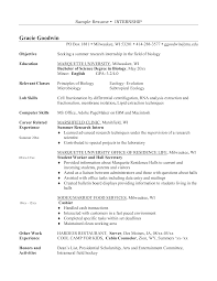 Career Objective Internship Resume Templates At Allbusinesstemplates Com