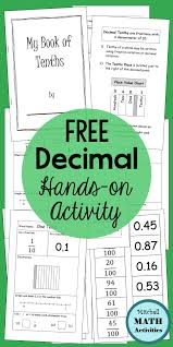 Free Hands On Mini Book For Decimals And Decimal Grid Models