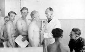 Military, countries, australia, army, physical examination, medical doctor vaccinating recruit, circa 1940. Anti Worlds Estonian Men And Boys Conscripted Into The German Medical Examination Men Boys