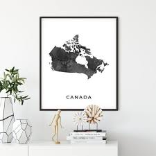Black And White Art Prints Canada Canada Map Art Poster Black And White Wall Art Print Of Canada Gift Idea Living Room Decor Gift Ideas For Men Om112 Black And White Wall Art White Wall Art Map