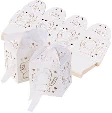 Molletta, cartoncino, carta fantasia e sacchettini di carta bianchi da riempire di confetti. Rosenice 50pz Scatole Bomboniera Portaconfetti Scatole Regalo Con Nastro Cuore Bianco Elefante Amazon It Casa E Cucina
