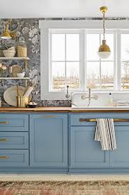 Blue Kitchen Cabinets In 2020 Kitchen Design Trends Kitchen Wallpaper Kitchen Cabinet Colors