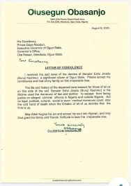 Blessings to all of you and your sweet angels. Laff Story Obasanjo S Condolence Letter To The Governor Facebook