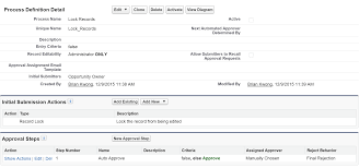 Depending on your approval process configuration settings, an assigned approver can also edit locked records. Auto Lock Records With Process Builder The Wizard News