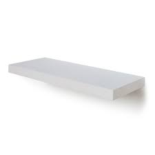 White Floating Shelf L 602mm D 237mm Rooms Diy At B Q White Floating Shelves Floating Shelves Shelves