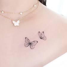 Butterflies Tattoo Tattooed Tattoos Tattooart Butterflytattoo Butterfly Collarbonetattoo Finelinetattoo Butterfly Tattoo Jewelry Tattoo Tattoos