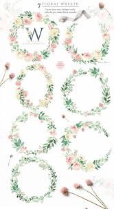Watercolor Floral Wreath Floral Greenery Blush Floral Wreaths Spring Summer Wedding I Aquarelle Florale Idee Faire Part Mariage Idees De Mariage