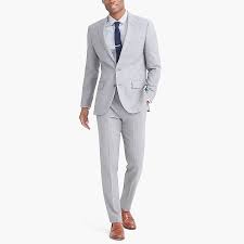 Men's wedding party dress suit striped slim fit one button business formal prom top rated seller. J Crew Factory Slim Fit Thompson Suit Jacket In Voyager Wool Grey Suit Men Slim Fit Suit Men Light Grey Suit Men