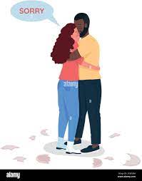 Interracial couple makes up flat color vector detailed characters Stock  Vector Image & Art - Alamy
