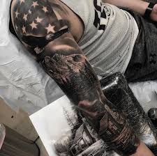 Half Sleeve Black And White American Flag Tattoo Patriotic American Sleeve Tattoo By Jp Alfonso Full Sleeve Tattoos Half Sleeve Tattoos For Guys Tattoo Sleeve Designs