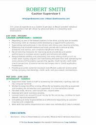 cashier supervisor resume samples