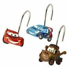 Disney pixar cars bath foam stickers & net bag. Disney Pixar Cars 2 Set Of 12 Shower Curtain Hooks Bath Accessory Mcqueen For Sale Online Ebay