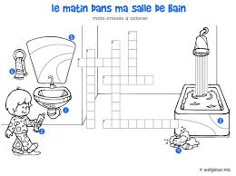 Concevez votre salle de bains en ligne et en 3d grâce à notre bathroomplanner. Le Matin Dans Ma Salle De Bain Mots Croises Enfant A Imprimer Et Colorier