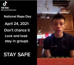 Lubbock, texas — a disturbing new hoax trend has made its way around tiktok, and it deemed april 24 as 'national rape day.' others across the app posting videos in response to warn people to. Krtoh7c7gq3mim
