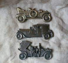 Vintage Car Wall Hanging Set Of 3 Bronze Plastic Antique Automobiles Free Shipping Vintage Decor Antique Cars Vintage Wall Decor