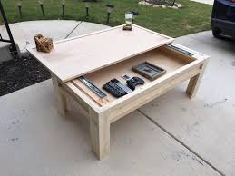 Made A Coffee Table With A Sliding Top Diy Coffee Table Plans Coffee Table Plans Coffee Table Wood