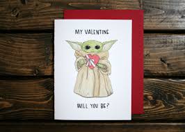 Baby Yoda Valentine S Day Greeting Card Star Wars The Mandalorian By Dundermiffl Valentine S Day Greeting Cards Valentines Day Greetings Valentine Day Cards