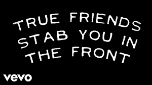 'no worries' is a fixed phrase. Bring Me The Horizon True Friends Official Lyric Video Youtube