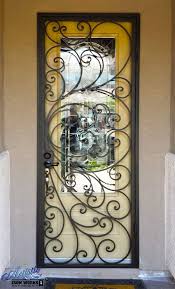 Custom Scrolled Wrought Iron Security Door Sd0055 Wrought Iron Security Doors Iron Security Doors Wrought Iron Doors