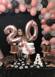 20th Birthday Decoration Ideas For Her Rosegold 20anos Festarosegold Rosa Rose Flores Livingroom Interiordesign Homedecor Geburtstagsparty Dekoration Geburtstag Party Ideen Geburtstagsideen